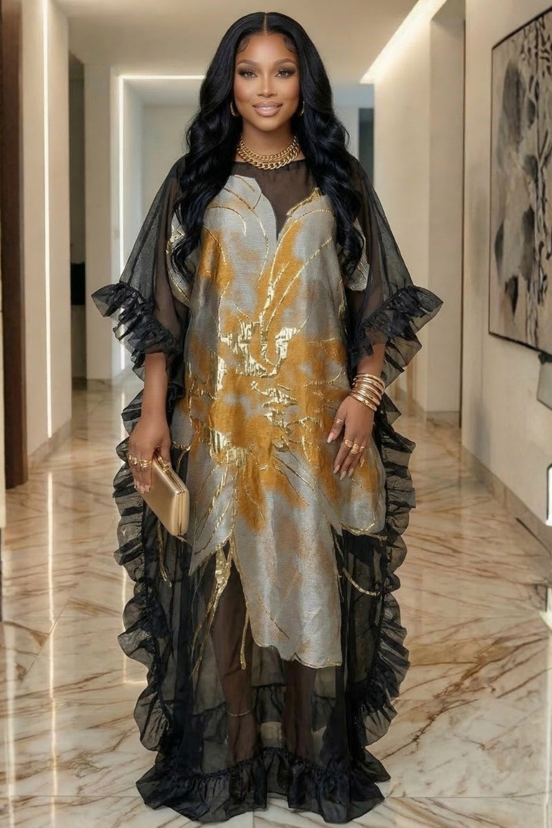 statement dress for every occasion featuring luxurious metallic design and lightweight fit for versatile styling.